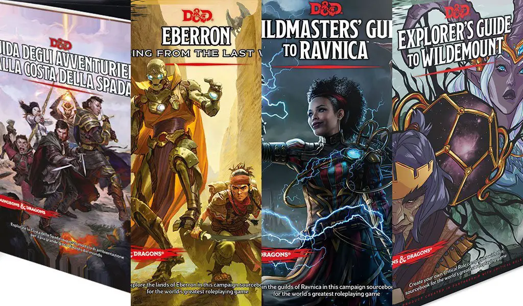 D&D 5e italiano, lista di tutti i manuali ufficiali usciti