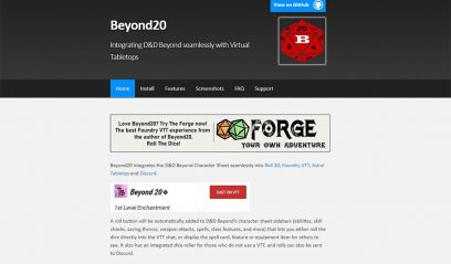 Beyond 20 per utilizzare i PG creati con D&D Beyond su Roll20
