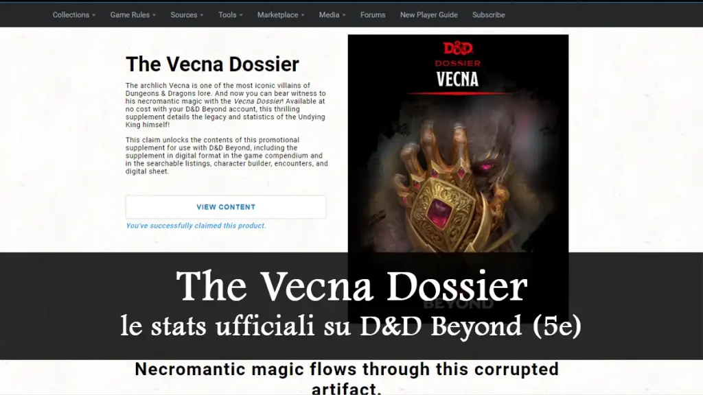 Vecna Statistiche su Beyond