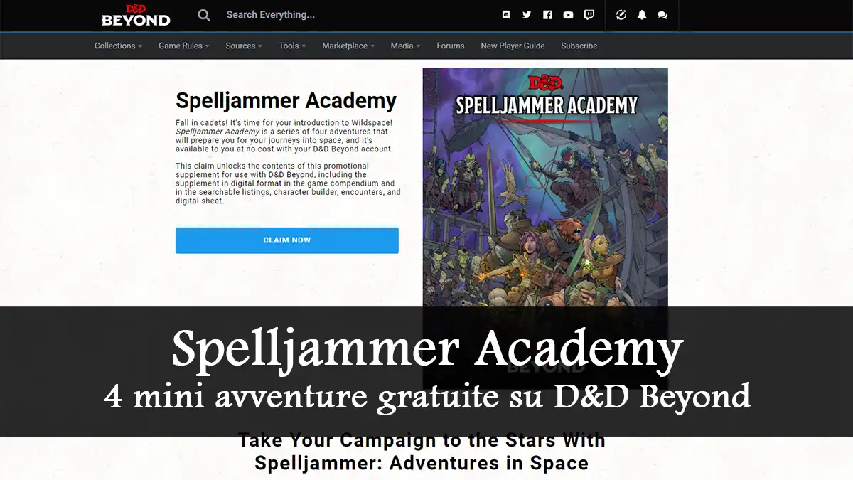 Spelljammer Academy, 4 mini avventure su D&D Beyond