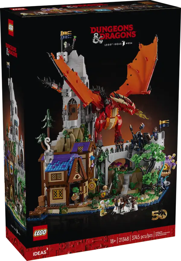 Scatola del Il set LEGO Ideas "Dungeons & Dragons: Red Dragon's Tale"