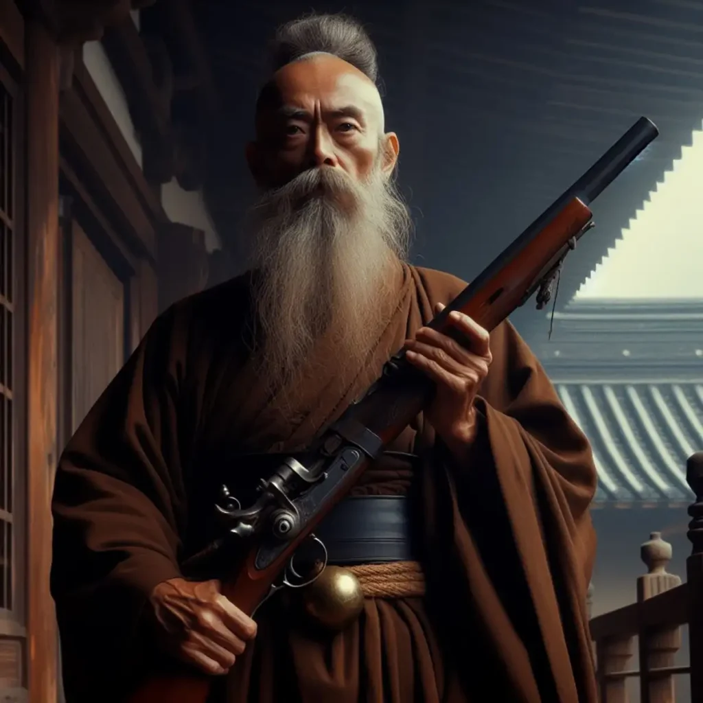 Guerriero Samurai con Moschetto
