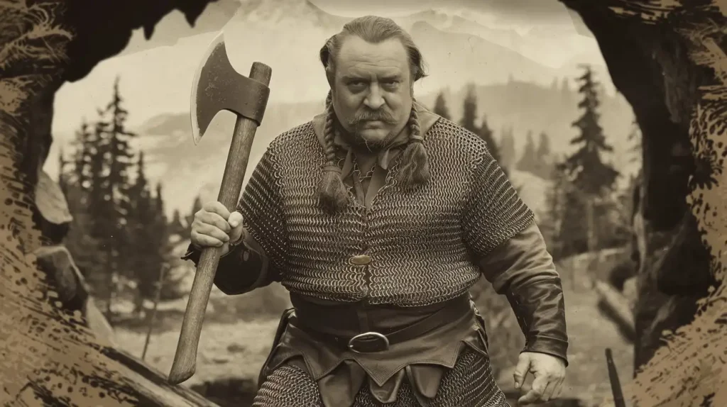Avventuriero D&D in stile film muto in bianco e nero