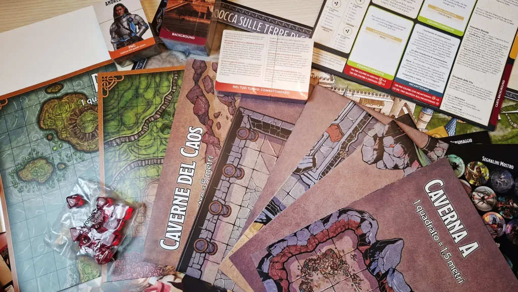 mappe e materiali del Set Introduttivo di DnD 5.5